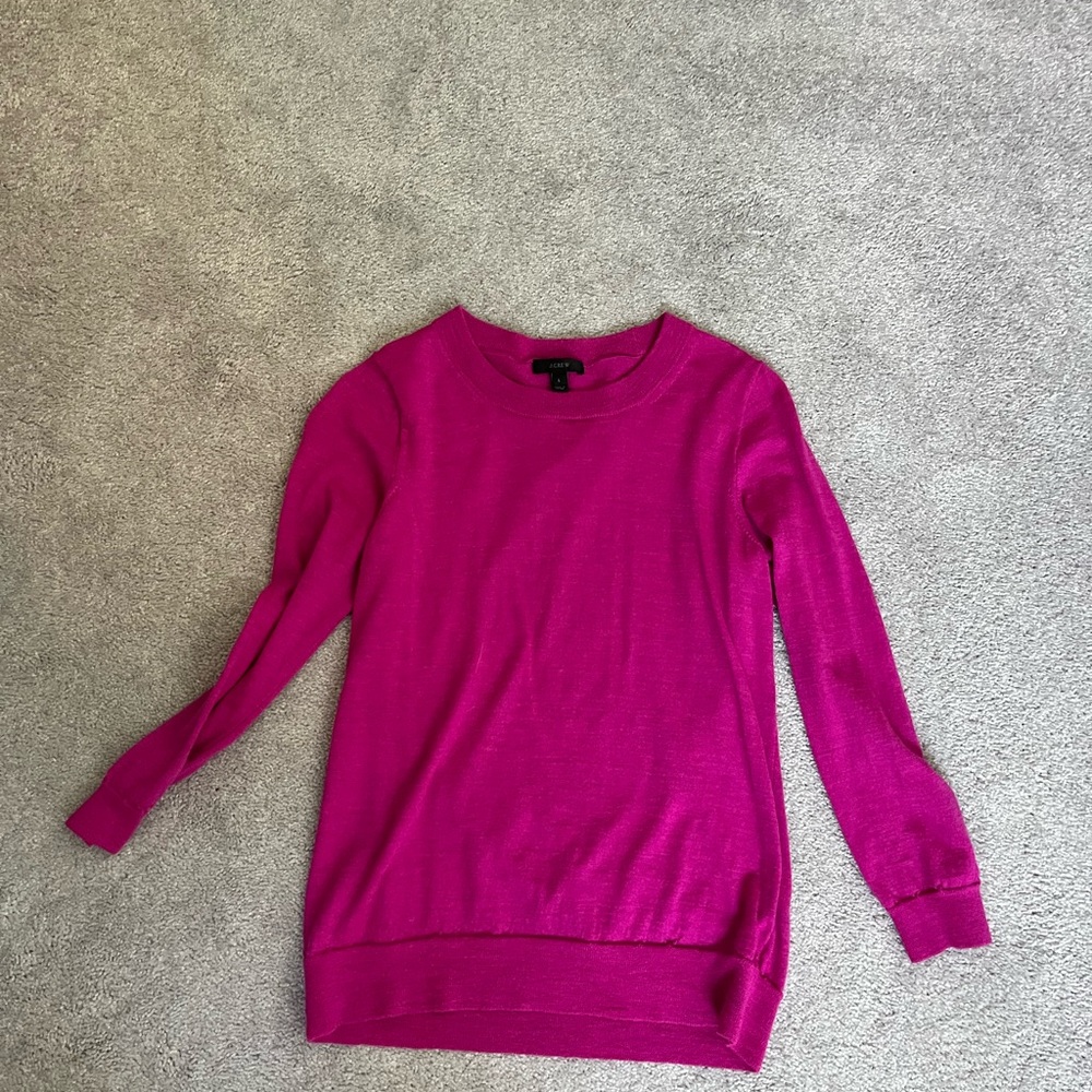 J. Crew Women's Fuchsia Crew Neck Sweater